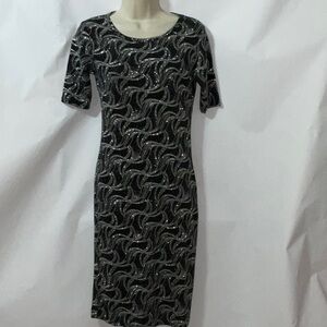 LuLa Roe, Black Sparkly Knit Dress, Sz XS